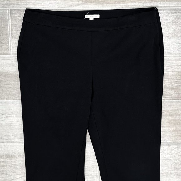 Eileen Fisher Mid-Rise Slim Side Zip Ankle Pants Organic Cotton Blend Black Sz M - Picture 5 of 15